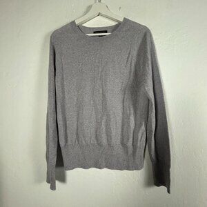 Banana Republic Mens Grey Merino Wool Knit Crew Neck Sweater Medium Pullover New